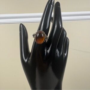 Amber Sterling Silver (925) Ring